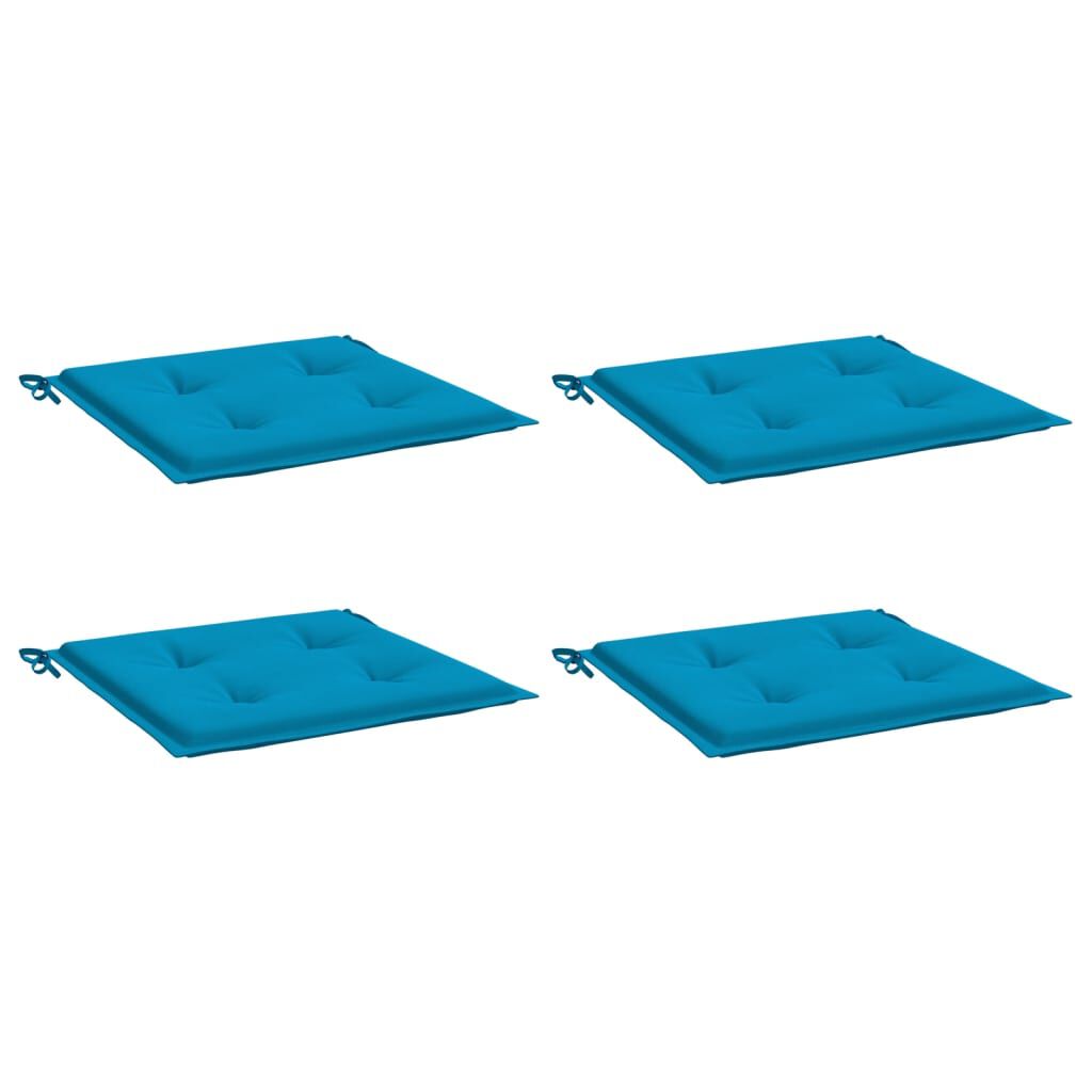 vidaXL Μαξιλάρια Καρέκλας Κήπου 4 τεμ. Μπλε 50x50x3 εκ. Ύφασμα Oxford