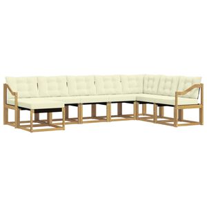 vidaXL &Sigma;&epsilon;&iota;&rho;ά &Kappa;&alpha;&nu;&alpha;&pi;έ &Epsilon;&xi;&omega;&tau;&epsilon;&rho;&iota;&kappa;&omicron;ύ &mu;&epsilon; &mu;&alpha;&xi;&iota;&lambda;ά&rho;&iota; 8 pcs &Lambda;&epsilon;&upsilon;&kappa;ό &kappa;&alpha;&iota; &Kappa;&rho;&epsilon;&mu;