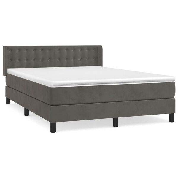 vidaXL &Kappa;&rho;&epsilon;&beta;ά&tau;&iota; Boxspring &mu;&epsilon; &Sigma;&tau;&rho;ώ&mu;&alpha; &Sigma;&kappa;&omicron;ύ&rho;&omicron; &Gamma;&kappa;&rho;&iota; 140x200 &epsilon;&kappa;. &Beta;&epsilon;&lambda;&omicron;ύ&delta;&iota;&nu;&omicron;