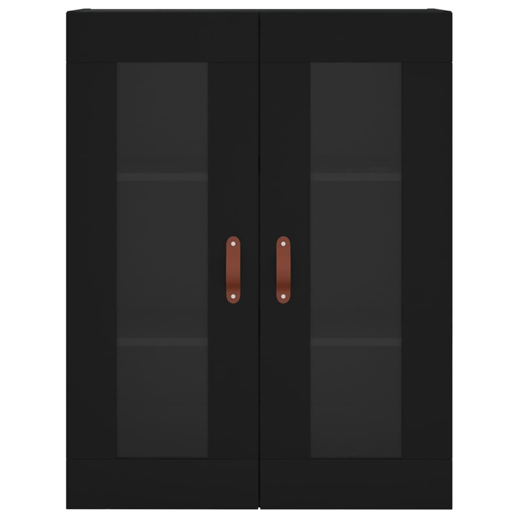vidaXL Ντουλάπι Μαύρο 69,5x34x180 εκ. από Επεξεργασμένο Ξύλο
