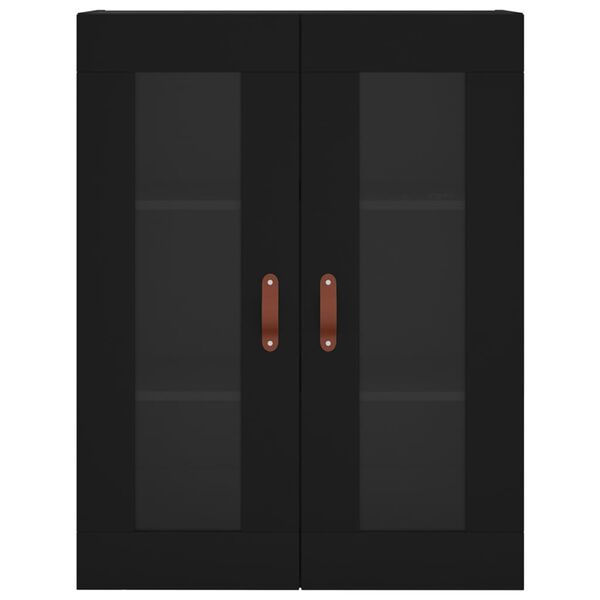 vidaXL Ντουλάπι Μαύρο 69,5x34x180 εκ. από Επεξεργασμένο Ξύλο