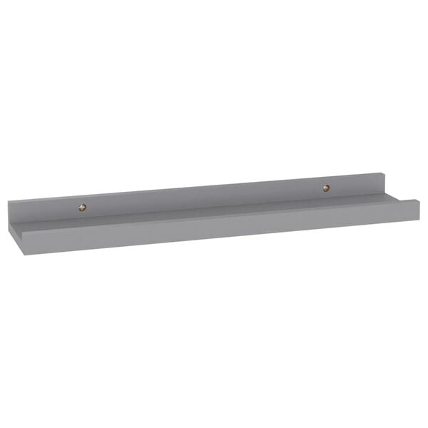 vidaXL Ράφια Τοίχου 4 τεμ. Γκρι 40 x 9 x 3 εκ.