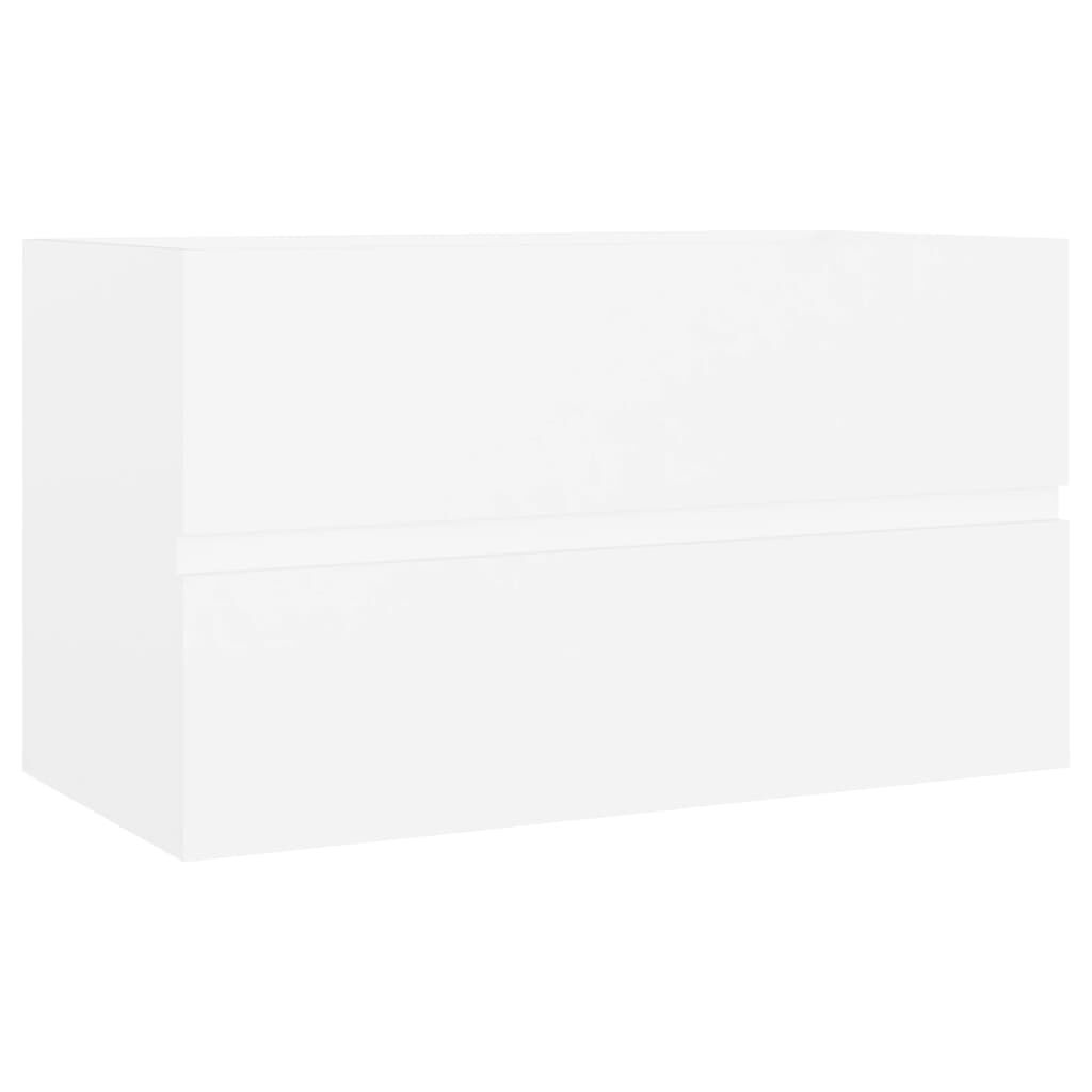 vidaXL Ντουλάπι Νιπτήρα Λευκό 80 x 38,5 x 45 εκ. από Επεξ. Ξύλο