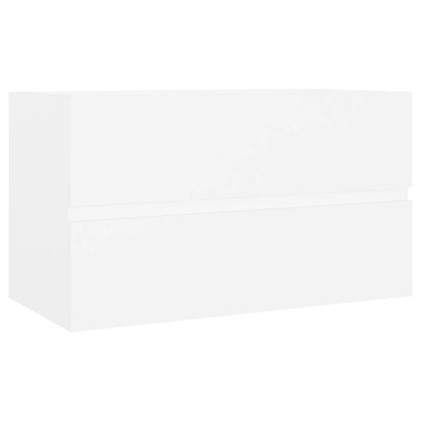 vidaXL Ντουλάπι Νιπτήρα Λευκό 80 x 38,5 x 45 εκ. από Επεξ. Ξύλο