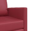 vidaXL Καναπές-Κρεβάτι Δαπέδου 2σε 1 Μπορντό 112x174x55εκ. Συνθ. Δέρμα