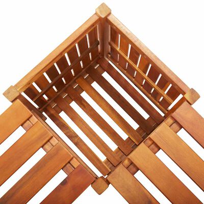 vidaXL Παγκάκι Γωνιακό Κήπου με Γλάστρα 117x117x40 εκ. Ξύλο Ακακίας