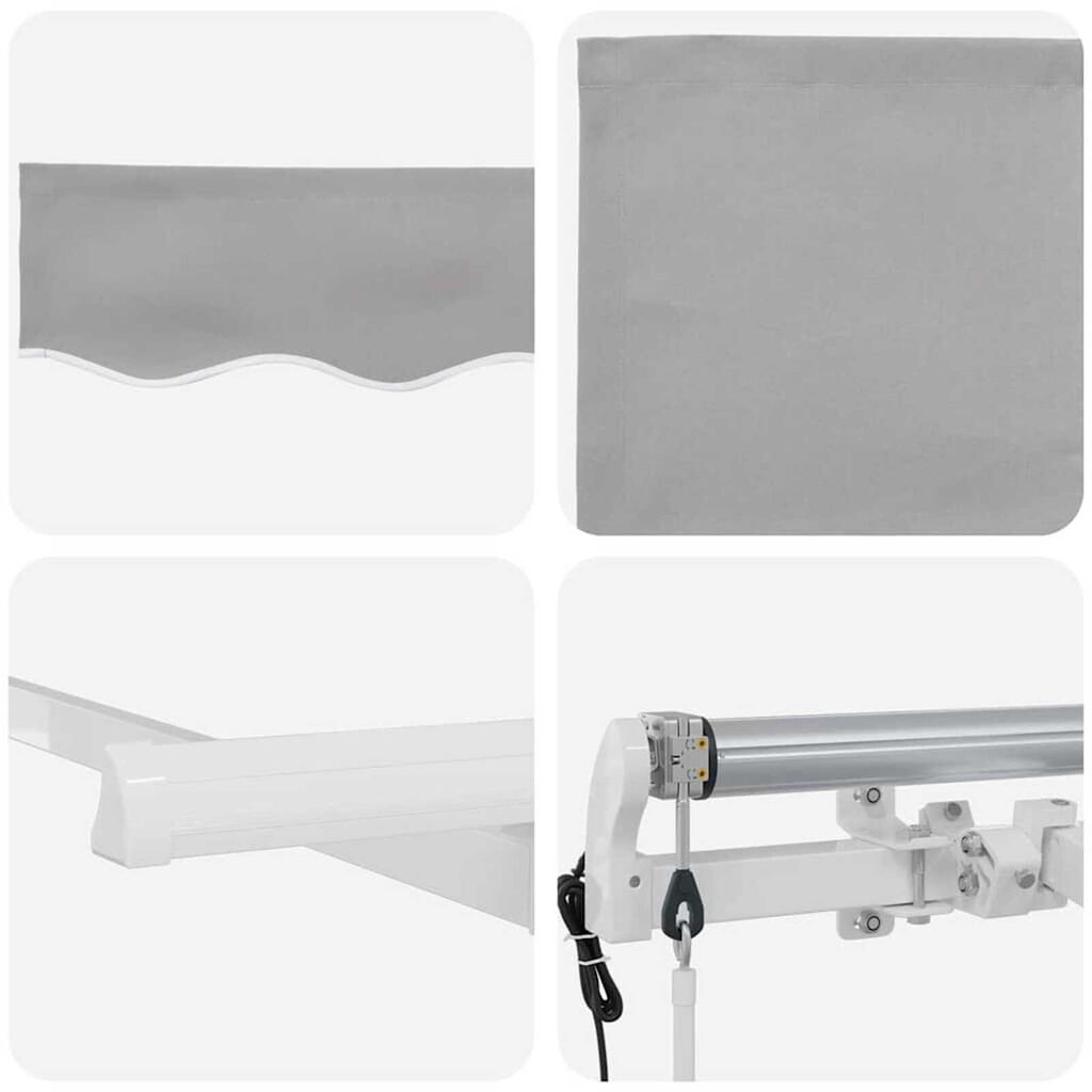 vidaXL Σκηνίτσα Αναδιπλούμενη Ανοιχτό γκρι 350 x 200 cm