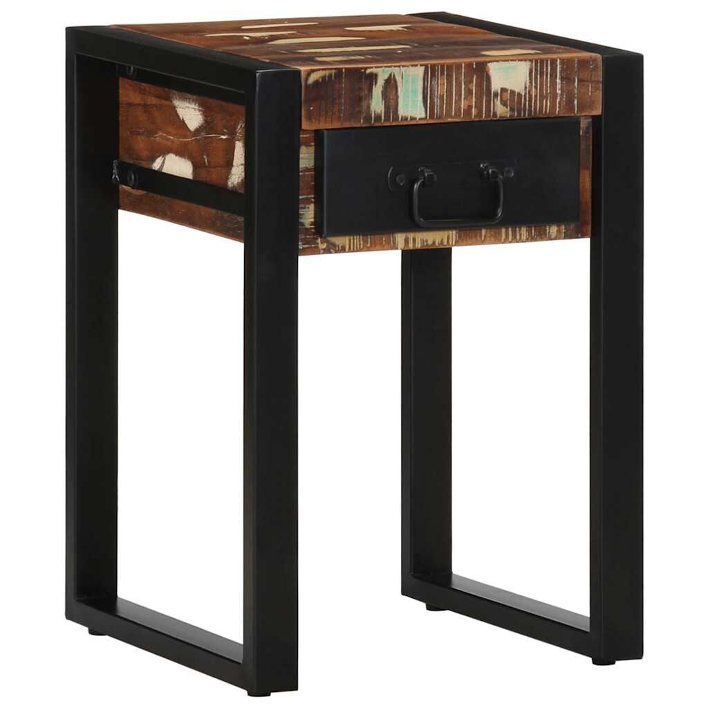 vidaXL Τραπεζάκι Πολύχρωμο 35x35x50 cm Ξύλο μασίφ αναγεννημένο