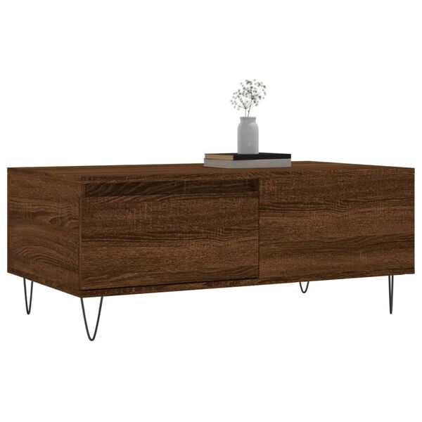 vidaXL Τραπεζάκι Σαλονιού Καφέ Δρυς 90x50x36,5 εκ. Επεξεργασμ. Ξύλο