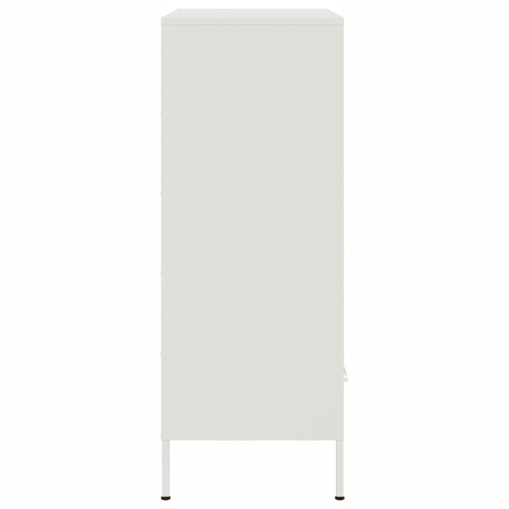 vidaXL Ντουλάπι Λευκό 68x39x101,5 εκ. από Χάλυβα