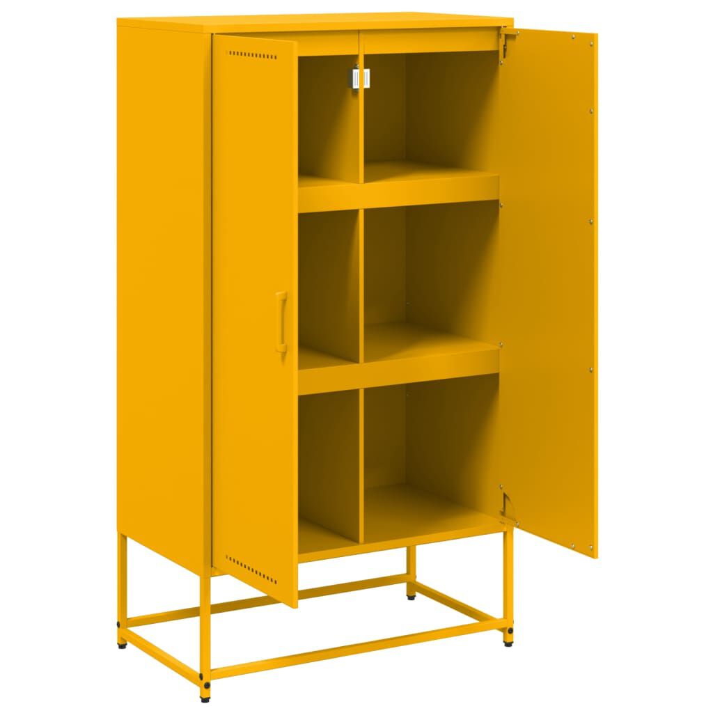 vidaXL Ντουλάπι Μουσταρδί 68,5x38,5x123,5 εκ. από Ατσάλι
