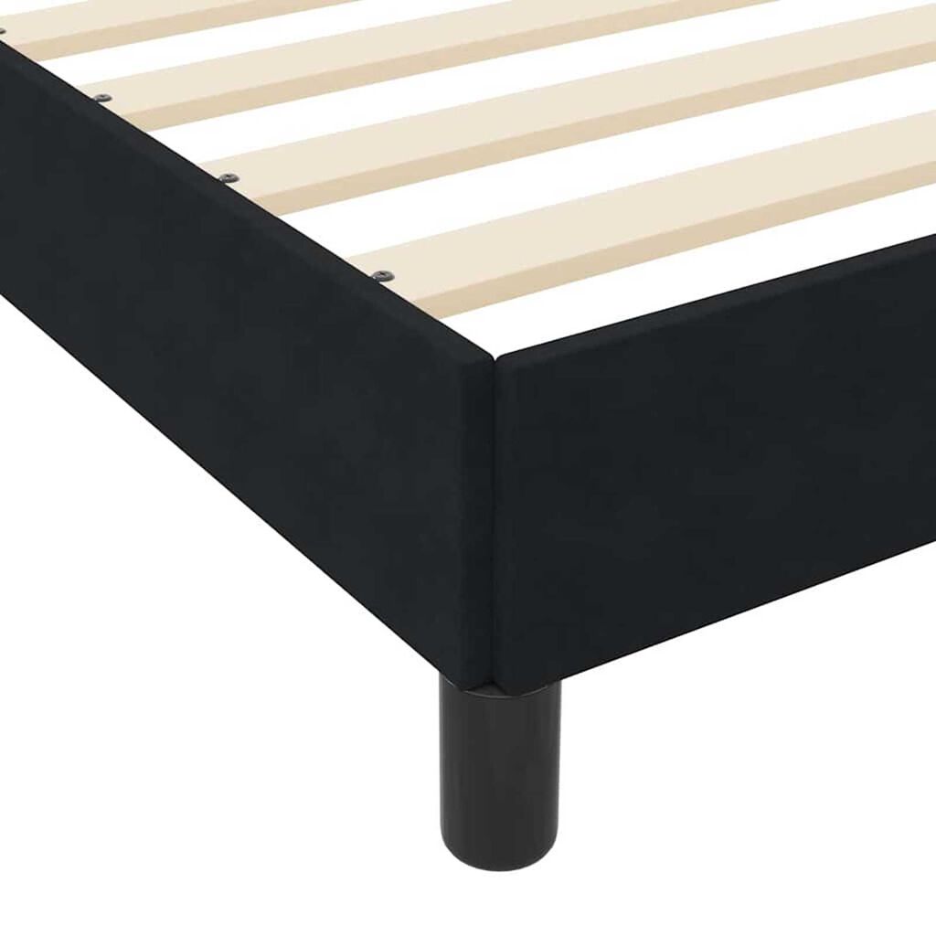 vidaXL Κρεβάτι box spring με στρώμα Μαύρο 100 x 200 cm Βελούδο