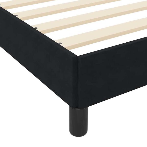 vidaXL Κρεβάτι box spring με στρώμα Μαύρο 100 x 200 cm Βελούδο