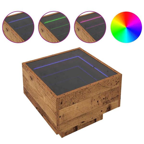 vidaXL Τραπεζάκι σαλονιού Παλαιό ξύλο 40 x 40 x 30 cm