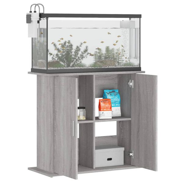 vidaXL Βάση Ενυδρείου Γκρι Sonoma 81x36x73 εκ. από Επεξεργασμένο Ξύλο