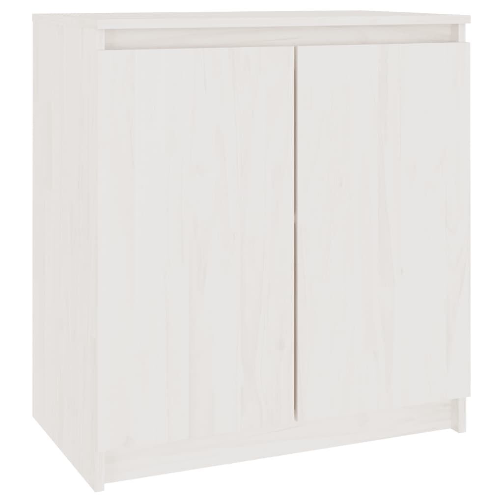 vidaXL Βοηθητικό Ντουλάπι Λευκό 60 x 36 x 65 εκ. από Μασίφ Ξύλο Πεύκου
