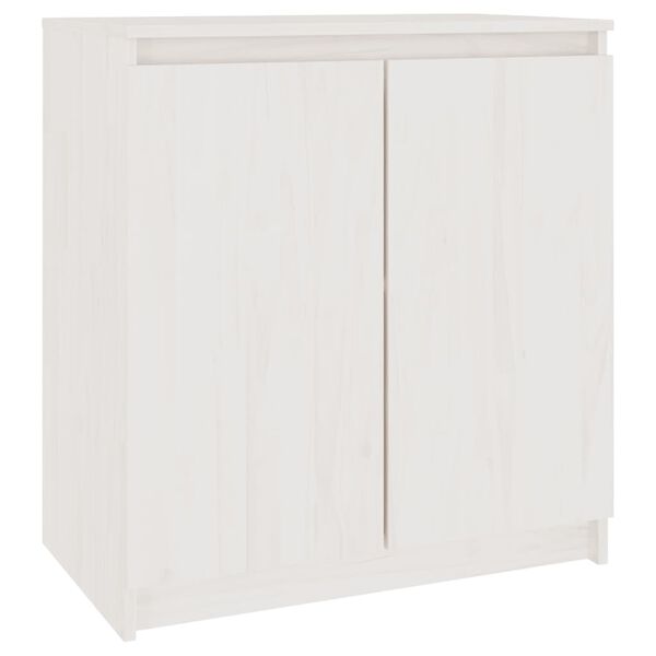 vidaXL Βοηθητικό Ντουλάπι Λευκό 60 x 36 x 65 εκ. από Μασίφ Ξύλο Πεύκου