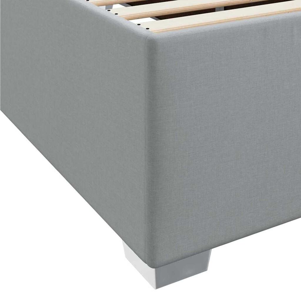 vidaXL Σκελετός Κρεβατιού Άλλο Ανοιχτό γκρι 120 x 190 cm ύφασμα