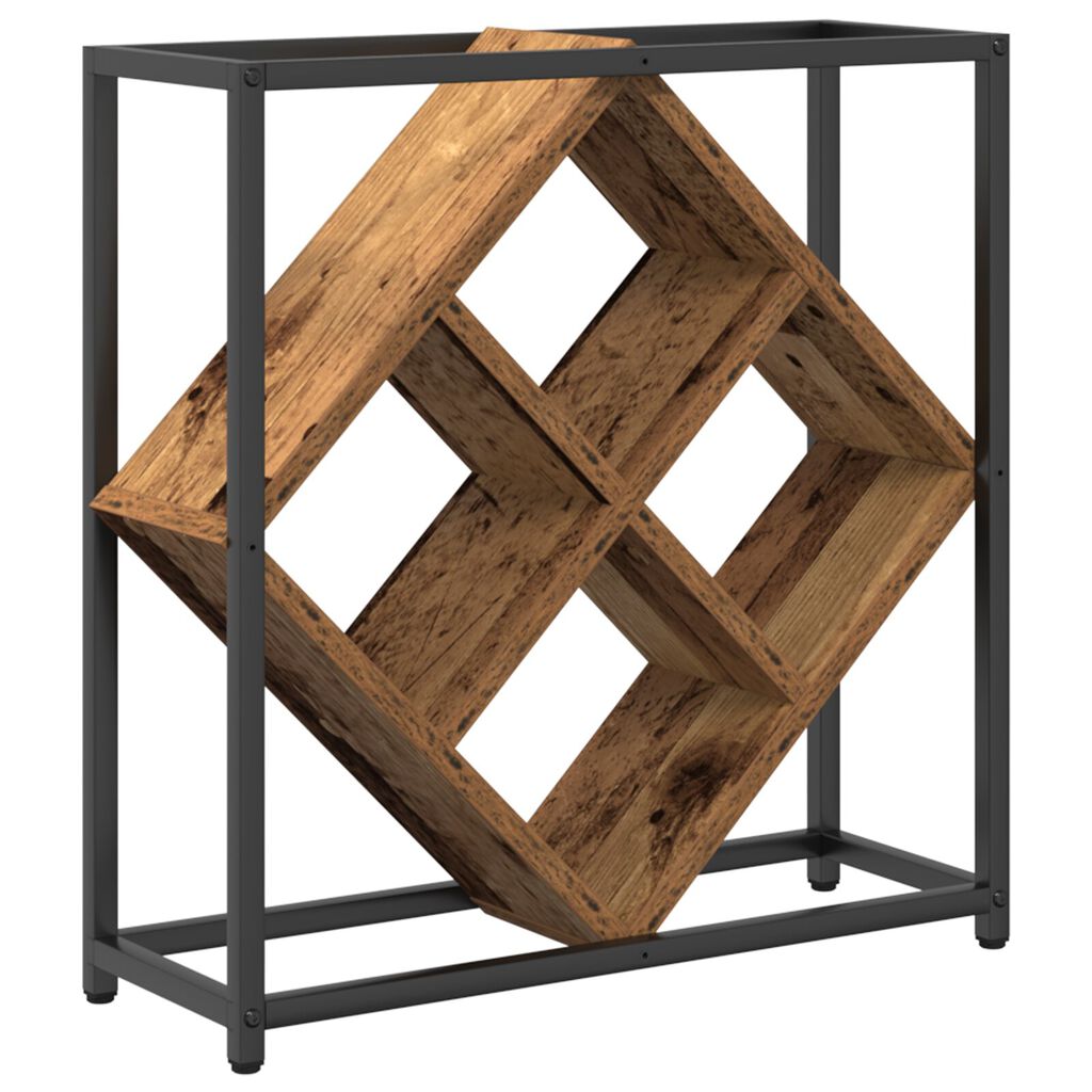 vidaXL Ράφι κρασιών από παλιό ξύλο 51x18x52,5 εκ. Κατασκευασμένο από υλικό ξύλου