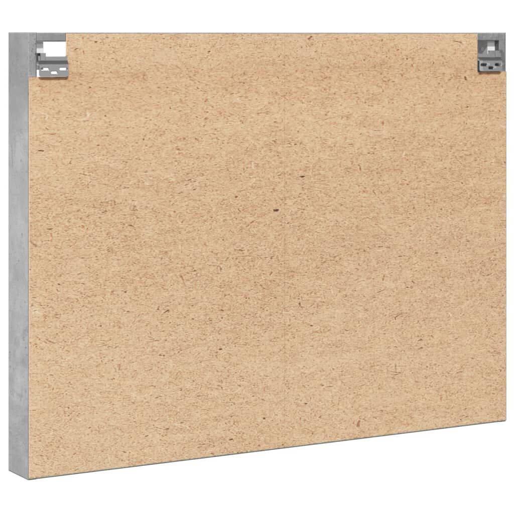 vidaXL Βιτρίνα Γκρι Σκυροδέματος 100x8,5x75 εκ. από Επεξεργασμένο Ξύλο