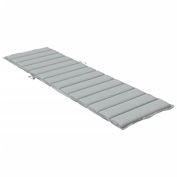 vidaXL Μαξιλάρι Ξαπλώστρας Ανοιχτό Γκρι 200x50x4 εκ. Ύφασμα