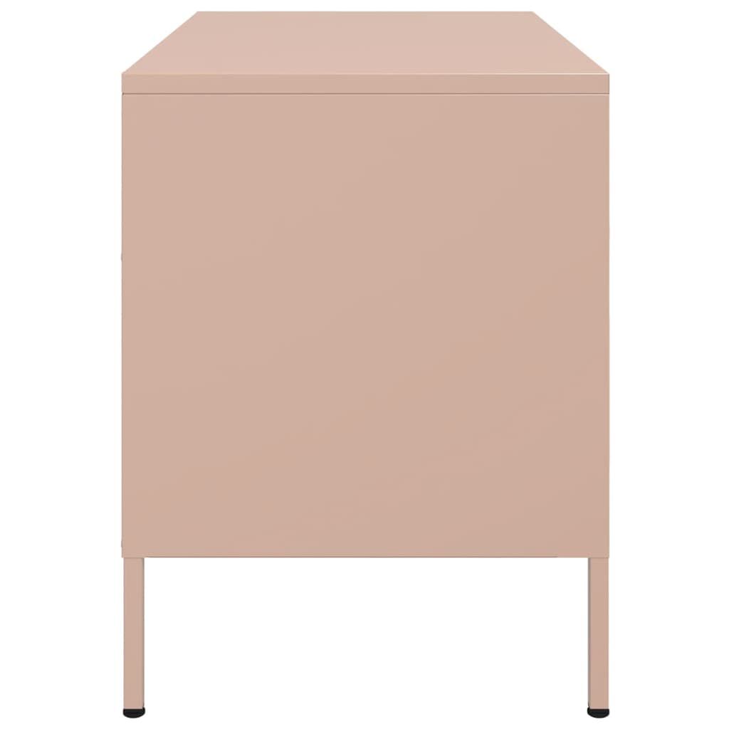 vidaXL Έπιπλο Τηλεόρασης Ροζ 68x39x50,5 εκ. από Χάλυβα