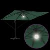 vidaXL Ρώμη Ομπρέλα με φώτα λωρίδας LED Πράσινο 286 x 285 x 270 εκ