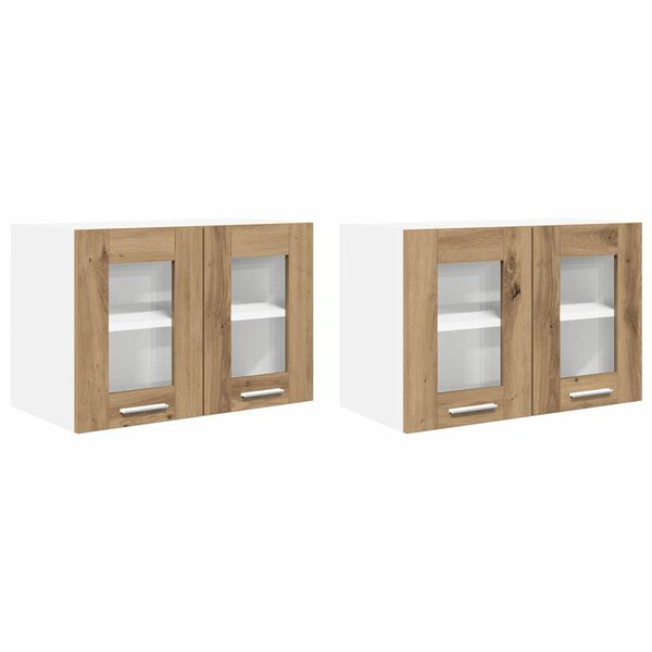 vidaXL &Kappa;&rho;&epsilon;&mu;&alpha;&sigma;&tau;ό &nu;&tau;&omicron;&upsilon;&lambda;ά&pi;&iota; Riga 2 pcs Artisan Oak 60 x 31 x 40 &epsilon;&kappa;