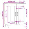 vidaXL Ντουλάπι Γκρι Σκυροδέματος 69,5x34x90 εκ. Επεξεργασμένο Ξύλο