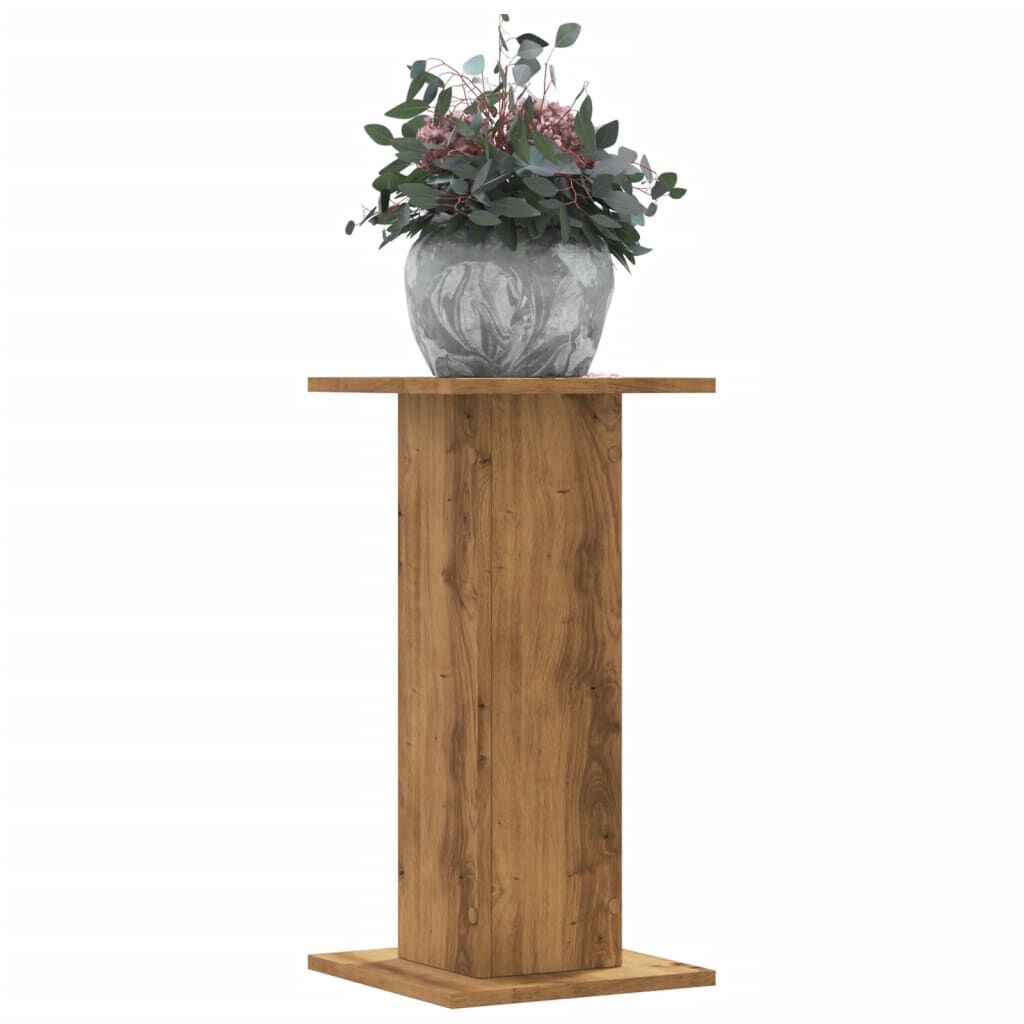 vidaXL Βάσεις Φυτών 2 τεμ. Αρτισιανή Δρυς 30x30x60 εκ. Επεξ. Ξύλο