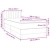 vidaXL Box Spring &kappa;&rho;&epsilon;&beta;ά&tau;&iota; &mu;&epsilon; &sigma;&tau;&rho;ώ&mu;&alpha; &sigma;&kappa;&omicron;ύ&rho;&omicron; &mu;&pi;&lambda;&epsilon; 100x220 cm &Beta;&epsilon;&lambda;&omicron;ύ&delta;&iota;&nu;&omicron;
