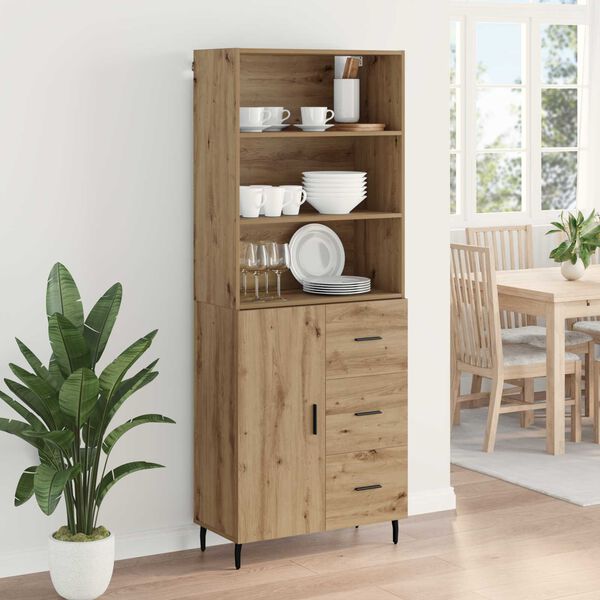 vidaXL Highboard &mu;&epsilon; &sigma;&upsilon;&rho;&tau;ά&rho;&iota; Artisan Oak 69,5 x 34 x 180 &epsilon;&kappa;.