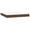 vidaXL Κρεβάτι Boxspring με Στρώμα & LED Σκ.Καφέ 180x200εκ. Υφασμάτινο