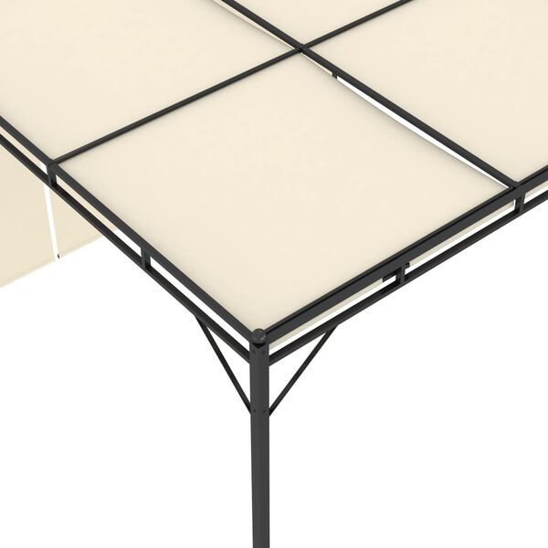 vidaXL Κιόσκι Κήπου Κρεμ 3 x 3 x 2,25 μ. με Πλαϊνή Κουρτίνα