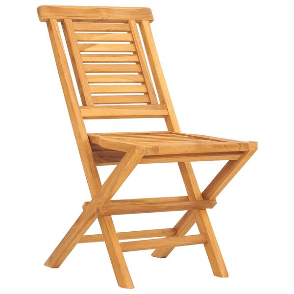 vidaXL Καρέκλες Κήπου Πτυσσόμενες 2 τεμ. 47x63x90 εκ. Μασίφ Ξύλο Teak