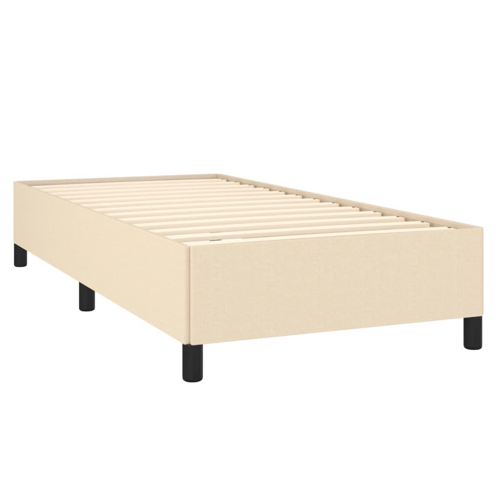 vidaXL Κρεβάτι Boxspring με Στρώμα Κρεμ 80 x 200 εκ. Υφασμάτινο