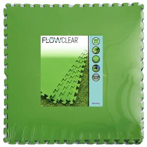 Bestway Προστατευτικό Πάτωμα Πισίνας Flowclear 9 τεμ. Πράσινο 5,47 μ²