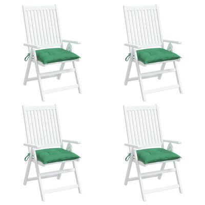 vidaXL Μαξιλάρια Καρέκλας 4 τεμ. Πράσινα 40 x 40 x 7 εκ. Υφασμάτινα