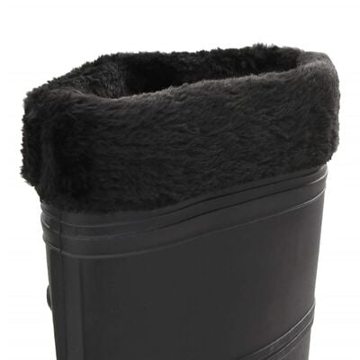 vidaXL Γαλότσες με Αφαιρούμενες Κάλτσες Μαύρες Μέγεθος 40 από PVC