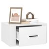 vidaXL Κομοδίνο Επιτοίχιο Γυαλιστερό Λευκό 50 x 36 x 25 εκ.