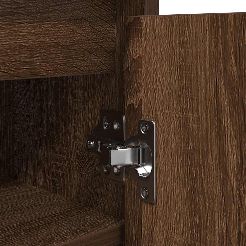 vidaXL Παπουτσοθήκη Καφέ Δρυς 57x34x76 εκ. από Επεξεργασμένο Ξύλο
