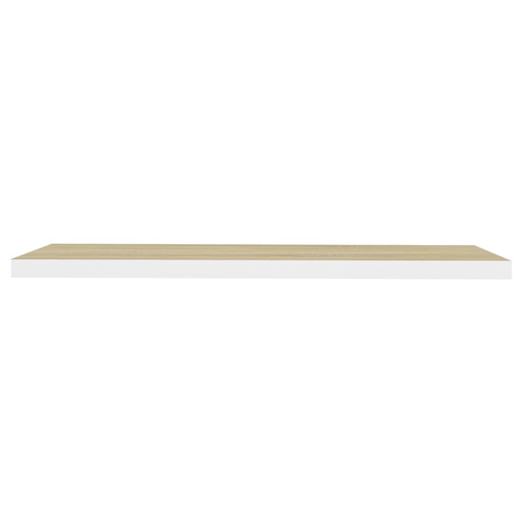 vidaXL Ράφι Τοίχου Δρυς/Λευκό 120x23,5x3,8 εκ. MDF
