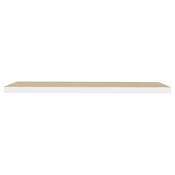 vidaXL Ράφι Τοίχου Δρυς/Λευκό 120x23,5x3,8 εκ. MDF