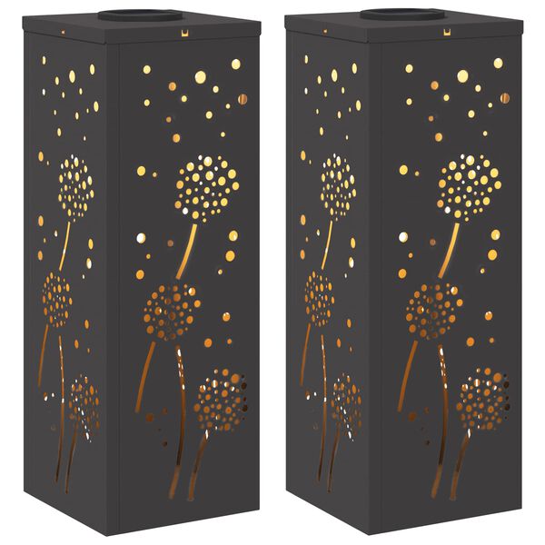 vidaXL &Eta;&lambda;&iota;&alpha;&kappa;ό LED &Phi;&omega;&sigmaf; &Delta;&rho;ό&mu;&omicron;&upsilon; 2 pcs &Mu;&alpha;ύ&rho;&omicron; &Kappa;&rho;ύ&omicron; &Rho;&omicron;&lambda;&alpha;&rho;&iota;&sigma;&mu;έ&nu;&omicron; &Chi;ά&lambda;&upsilon;&beta;&alpha;