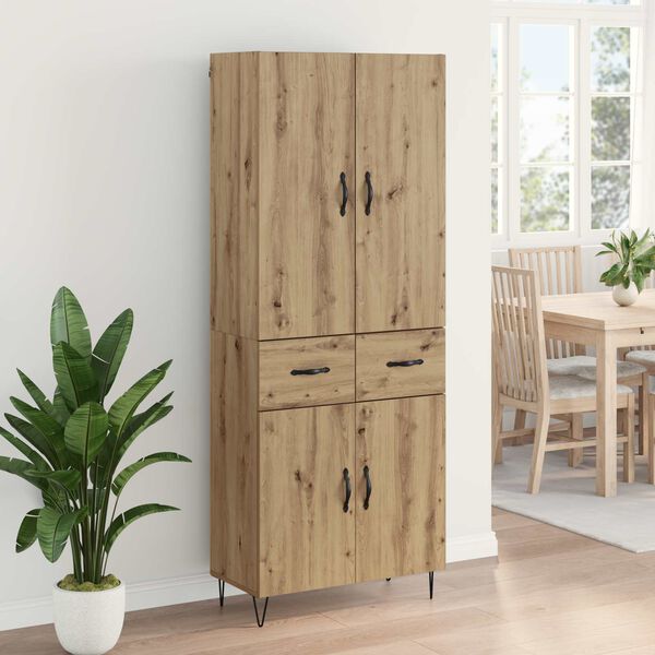 vidaXL Highboard 2 pcs Artisan Oak &Mu;&eta;&chi;&alpha;&nu;&iota;&kappa;ή &xi;&upsilon;&lambda;&epsilon;ί&alpha; &kappa;&alpha;&iota; &gamma;&upsilon;&alpha;&lambda;ί