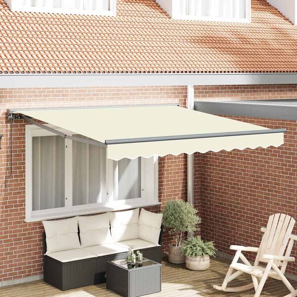vidaXL Σκηνίτσα Αναδιπλούμενη Κρεμ 350x250 εκ ύφασμα
