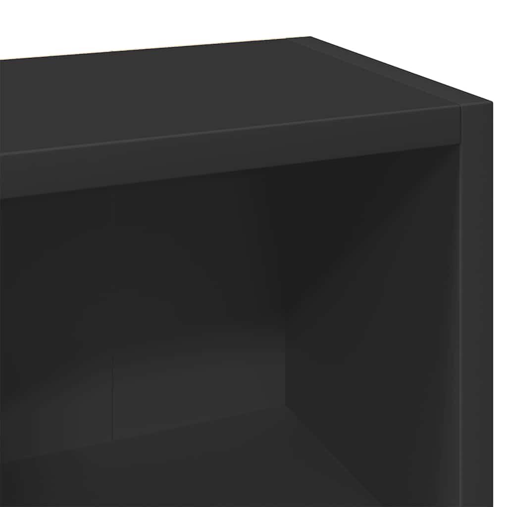vidaXL Έπιπλα για CD 2 τεμ. Μαύρα 21x16x93,5 εκ. από Μοριοσανίδα