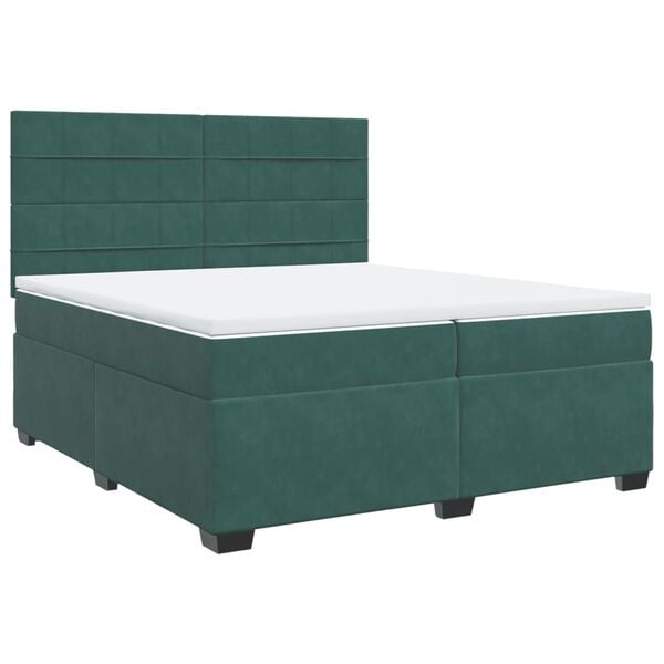 vidaXL &Kappa;&rho;&epsilon;&beta;ά&tau;&iota; Boxspring &mu;&epsilon; &Sigma;&tau;&rho;ώ&mu;&alpha; &Sigma;&kappa;&omicron;ύ&rho;&omicron; &Pi;&rho;ά&sigma;&iota;&nu;&omicron; 200x200&epsilon;&kappa;. &Beta;&epsilon;&lambda;&omicron;ύ&delta;&iota;&nu;&omicron;