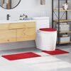 vidaXL Σετ Μάτ Μπάνιου Αντιολισθητικό 3 pcs Κόκκινο 50 x 50 cm PP