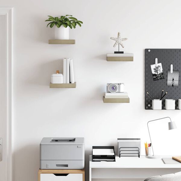 vidaXL &Rho;ά&phi;&iota;&alpha; &Tau;&omicron;ί&chi;&omicron;&upsilon; 4 &tau;&epsilon;&mu;. &Chi;&rho;ώ&mu;&alpha; &Delta;&rho;&upsilon;ό&sigmaf; 23x23,5x3,8 &epsilon;&kappa;. MDF